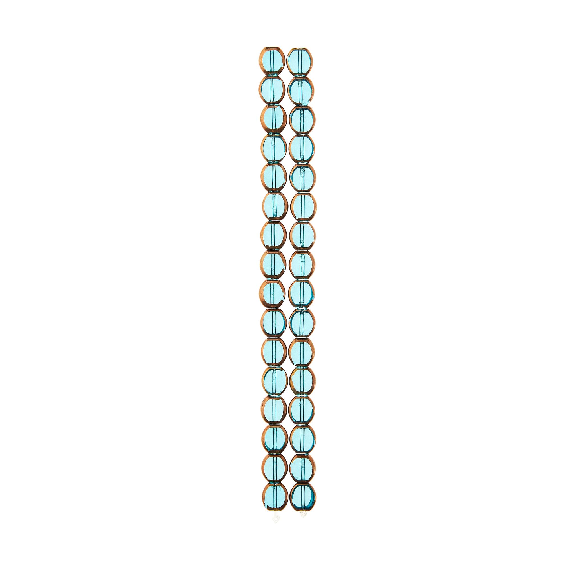 Aqua Table Cut Glass Beads, 10mm by Bead Landing™